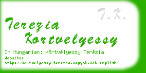 terezia kortvelyessy business card