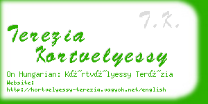 terezia kortvelyessy business card